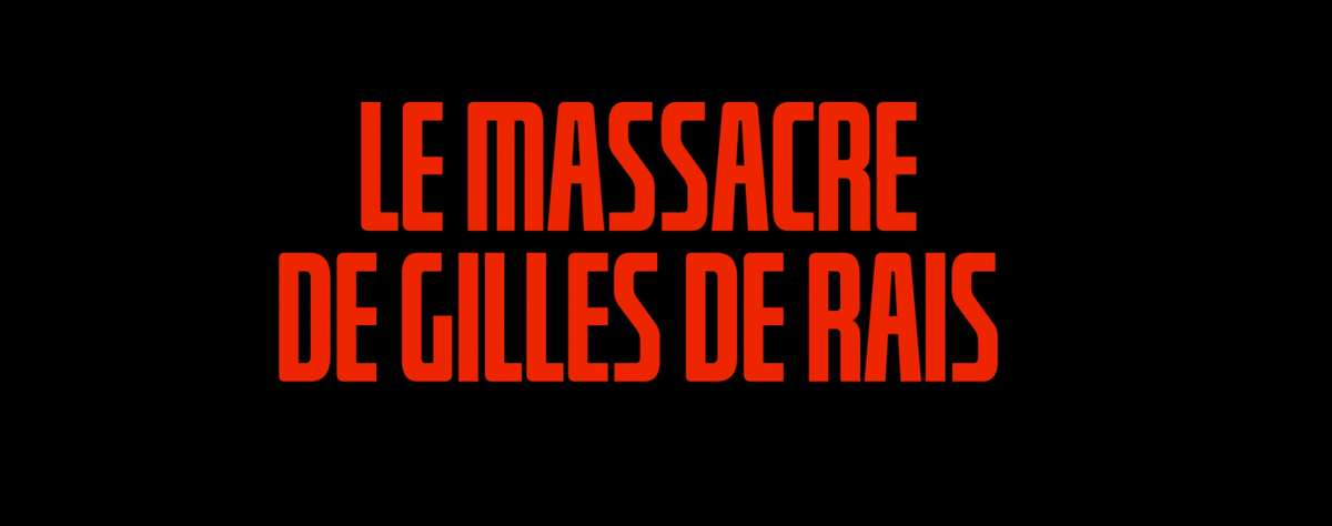 La Bande annonce du Massacre de Gilles de Rais est sortie