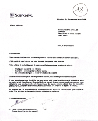 Les arrangements de SciencesPo et de Gabriel Attal