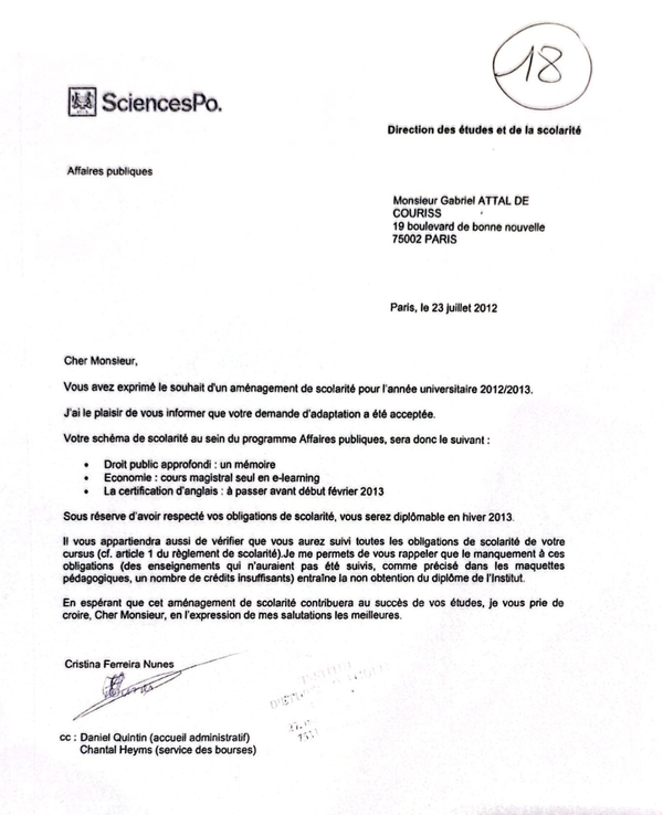 Les arrangements de SciencesPo et de Gabriel Attal