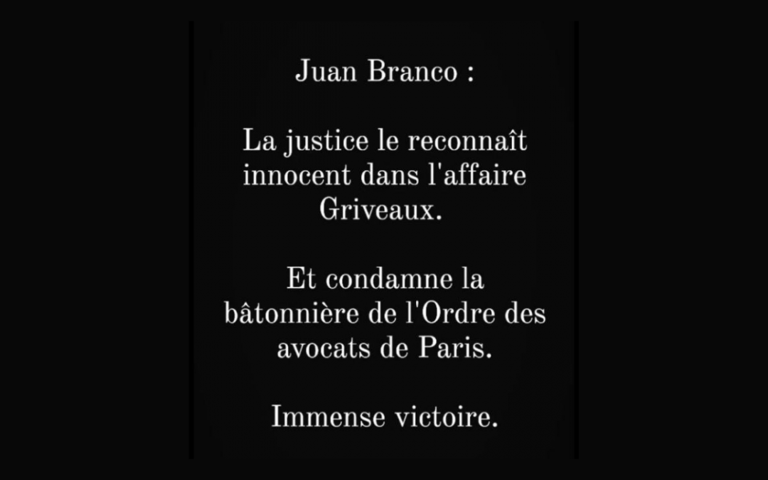 Affaire Griveaux : Juan Branco innocenté